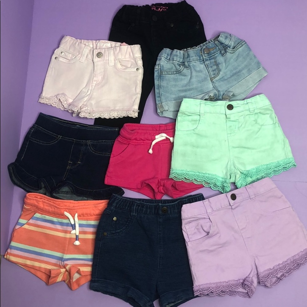 Lot of toddler girls summer shorts size 9-12m